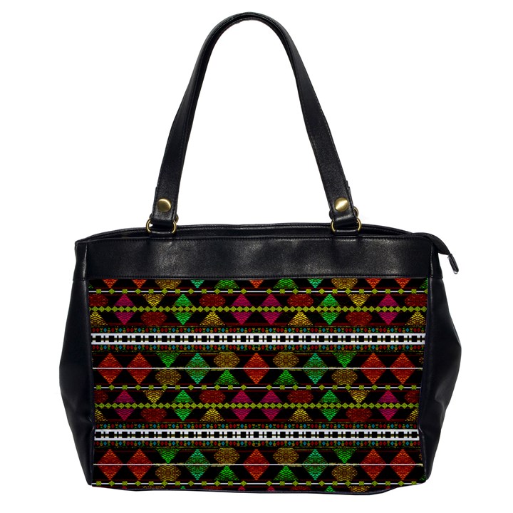 Aztec Style Pattern Oversize Office Handbag (One Side)