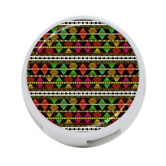 Aztec Style Pattern 4-port Usb Hub (one Side)