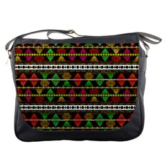 Aztec Style Pattern Messenger Bag by dflcprints