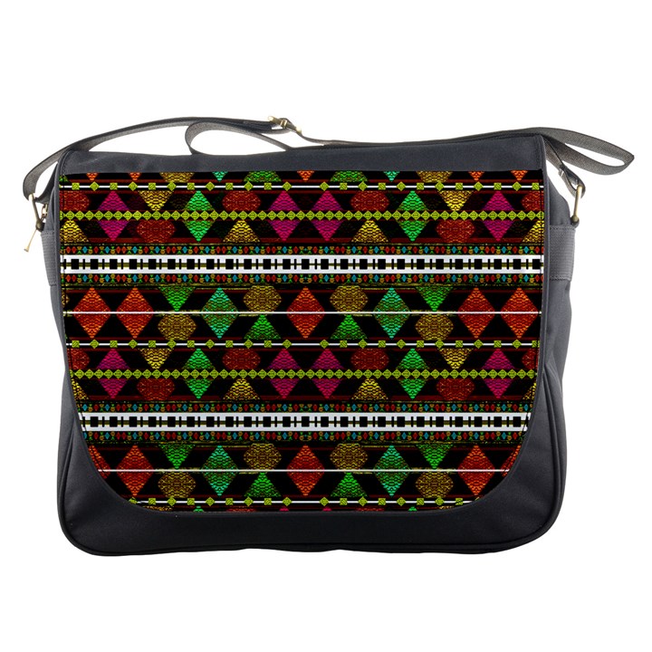 Aztec Style Pattern Messenger Bag