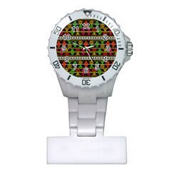 Aztec Style Pattern Nurses Watch