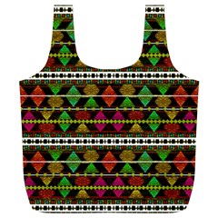 Aztec Style Pattern Reusable Bag (xl) by dflcprints