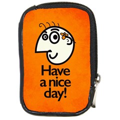 Have A Nice Day Happy Character Compact Camera Leather Case by CreaturesStore