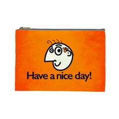 Have A Nice Day Happy Character Cosmetic Bag (large)