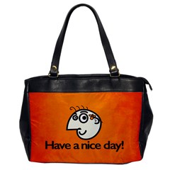 Have A Nice Day Happy Character Oversize Office Handbag (one Side) by CreaturesStore