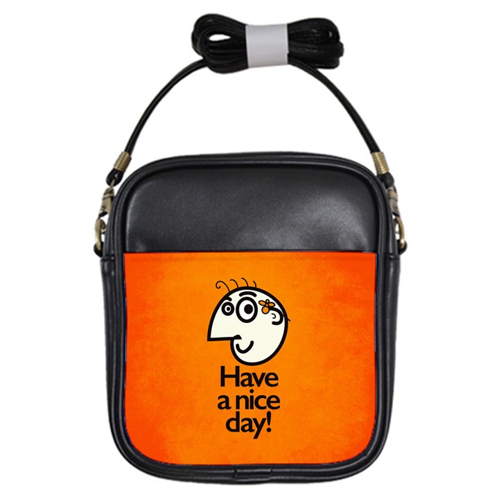 Have A Nice Day Happy Character Girl s Sling Bag