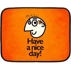 Have A Nice Day Happy Character Mini Fleece Blanket (two Sided)