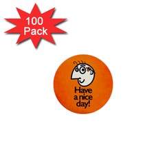 Have A Nice Day Happy Character 1  Mini Button (100 Pack) by CreaturesStore