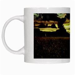 Dark Meadow Landscape  White Coffee Mug by dflcprints