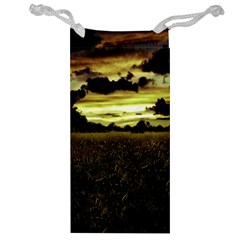 Dark Meadow Landscape  Jewelry Bag by dflcprints