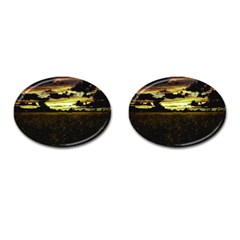 Dark Meadow Landscape  Cufflinks (oval) by dflcprints