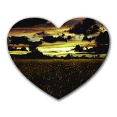 Dark Meadow Landscape  Mouse Pad (heart) by dflcprints