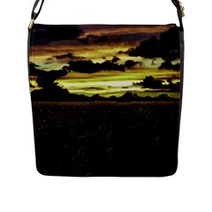 Dark Meadow Landscape  Flap Closure Messenger Bag (large) by dflcprints