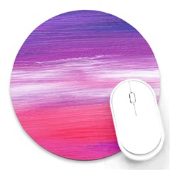 Abstract In Pink & Purple 8  Mouse Pad (round) by StuffOrSomething