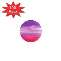 Abstract In Pink & Purple 1  Mini Button Magnet (100 Pack)