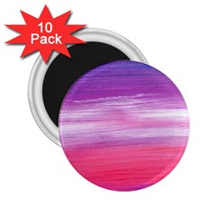 Abstract In Pink & Purple 2 25  Button Magnet (10 Pack)