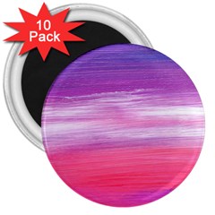 Abstract In Pink & Purple 3  Button Magnet (10 Pack)