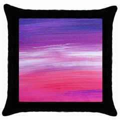 Abstract In Pink & Purple Black Throw Pillow Case