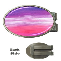 Abstract In Pink & Purple Money Clip (oval)