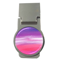 Abstract In Pink & Purple Money Clip (round)