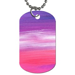 Abstract In Pink & Purple Dog Tag (two-sided) 