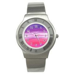 Abstract In Pink & Purple Stainless Steel Watch (slim)