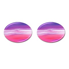 Abstract In Pink & Purple Cufflinks (oval)