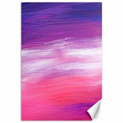 Abstract In Pink & Purple Canvas 12  X 18  (unframed)