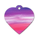 Abstract In Pink & Purple Dog Tag Heart (One Sided)  Front