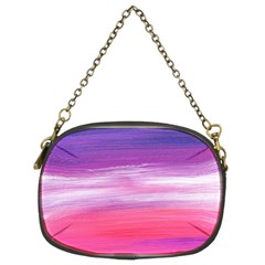 Abstract In Pink & Purple Chain Purse (two Sided) 