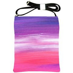 Abstract In Pink & Purple Shoulder Sling Bag