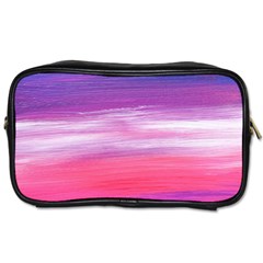 Abstract In Pink & Purple Travel Toiletry Bag (one Side)