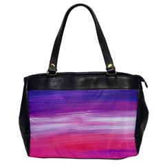 Abstract In Pink & Purple Oversize Office Handbag (one Side) by StuffOrSomething