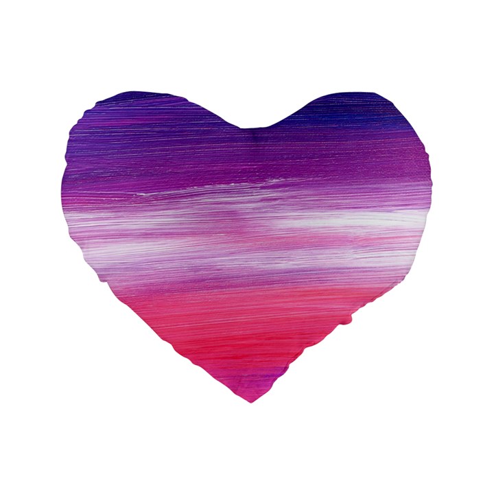 Abstract In Pink & Purple 16  Premium Heart Shape Cushion 