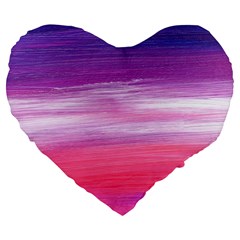 Abstract In Pink & Purple 19  Premium Heart Shape Cushion