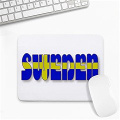 Flag Spells Sweden Small Mouse Pad (rectangle) by StuffOrSomething