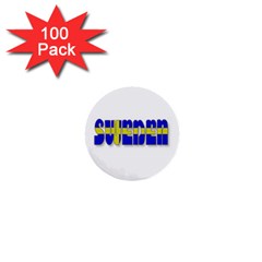 Flag Spells Sweden 1  Mini Button (100 Pack)