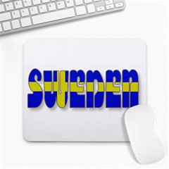 Flag Spells Sweden Large Mouse Pad (rectangle)