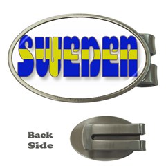 Flag Spells Sweden Money Clip (oval)