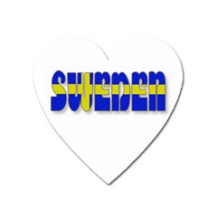 Flag Spells Sweden Magnet (heart) by StuffOrSomething