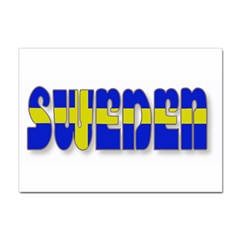 Flag Spells Sweden A4 Sticker 10 Pack by StuffOrSomething