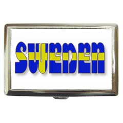 Flag Spells Sweden Cigarette Money Case by StuffOrSomething