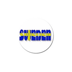 Flag Spells Sweden Golf Ball Marker 4 Pack