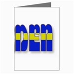 Flag Spells Sweden Greeting Card Left