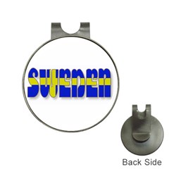 Flag Spells Sweden Hat Clip With Golf Ball Marker