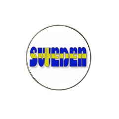 Flag Spells Sweden Golf Ball Marker (for Hat Clip)