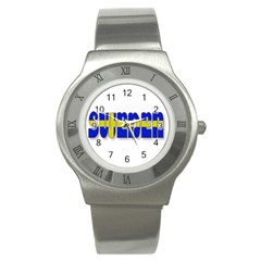 Flag Spells Sweden Stainless Steel Watch (slim)