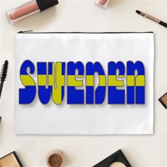 Flag Spells Sweden Cosmetic Bag (xl) by StuffOrSomething