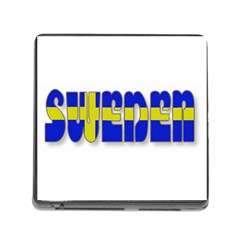 Flag Spells Sweden Memory Card Reader With Storage (square)