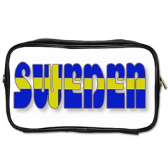 Flag Spells Sweden Travel Toiletry Bag (one Side)